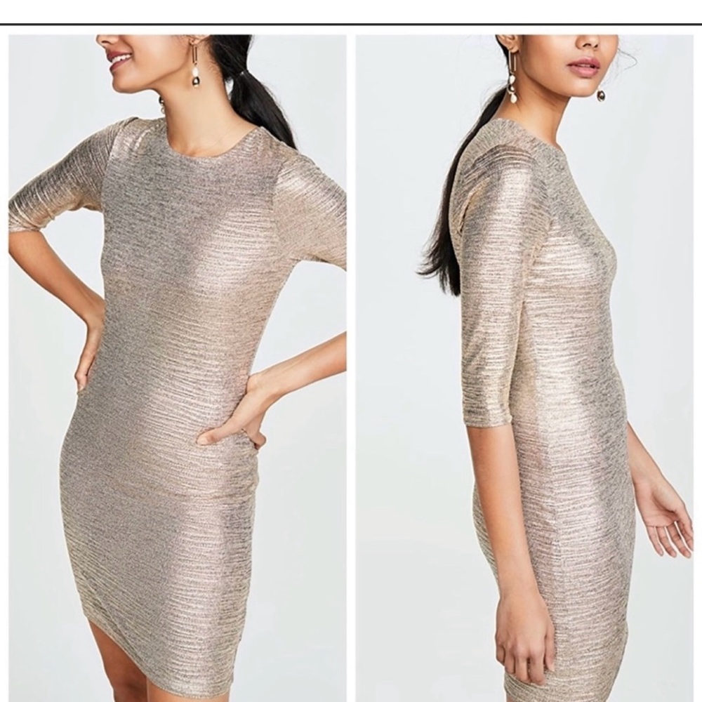 Alice + Olivia Metallic Delora dress Stretch Size 2